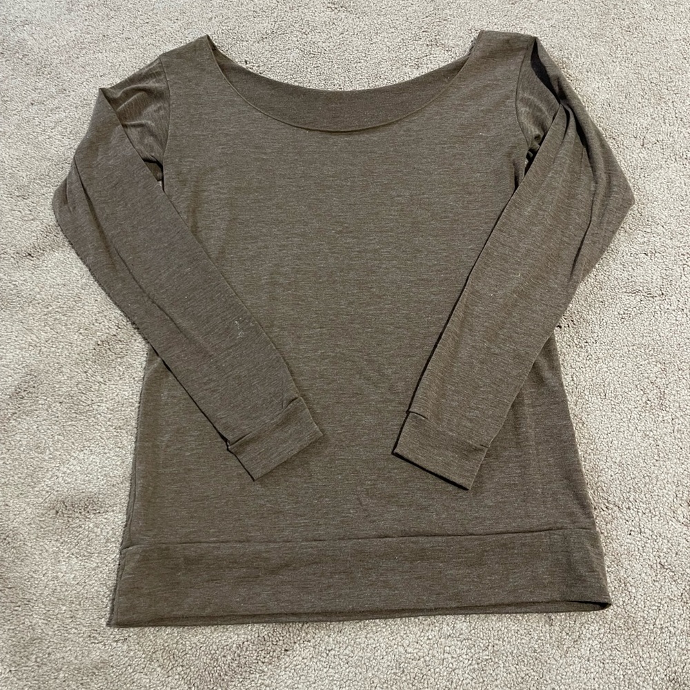 Katrina Dancewear Wide Neck Off Shoulder Long Sleeve Top